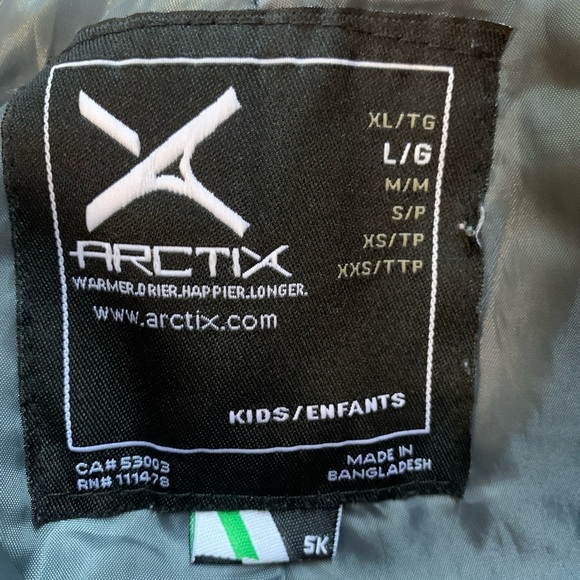 Arctix’s kids Insulates snow bib overalls size L - Picture 15 of 15